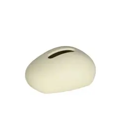 RE DECORA - Servilletero Decorativo de Cerámica Ovalado Beige