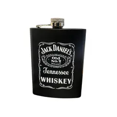 GENERICO - Set Petaca Whisky 8Oz + 2 Vasos + Embudo para Regalo