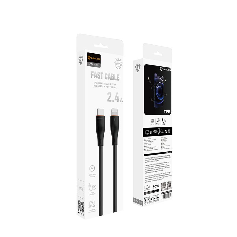 LENYES - Cable Lenyes LC988I USB a iPh 2.4A 1000 mm