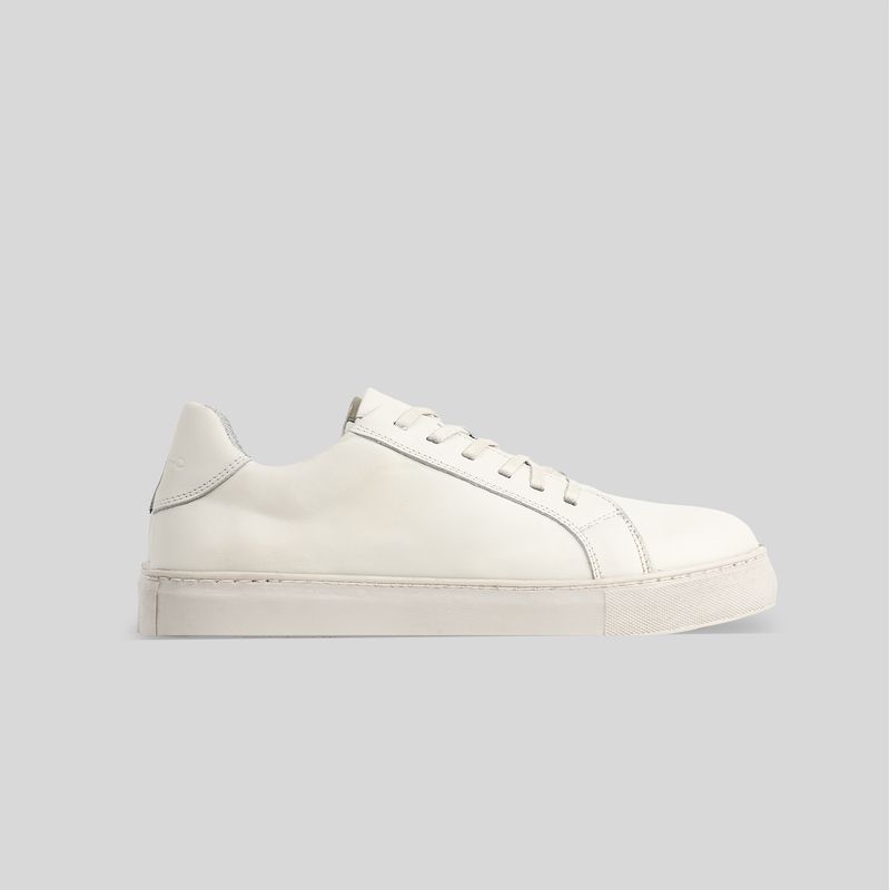 TRAUKO - Zapatilla Cuero Hombre Blanco Trauko Montblanc