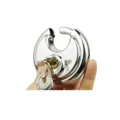 GENERICO - Candado Redondo De Acero Inoxidable 80mm Seguridad Stelar