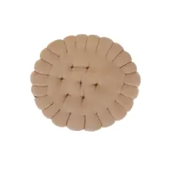 HOMEY - Pack de 2 Cojines Redondos, forma de Galleta, Beige.