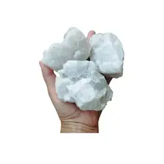 GENERICO - Pack Rocas De Cuarzo Blanco Natural. 3 Unidades