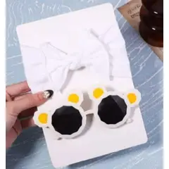 GENERICO - Set lentes de sol y bandas para bebé y niña 6 meses a 6 años