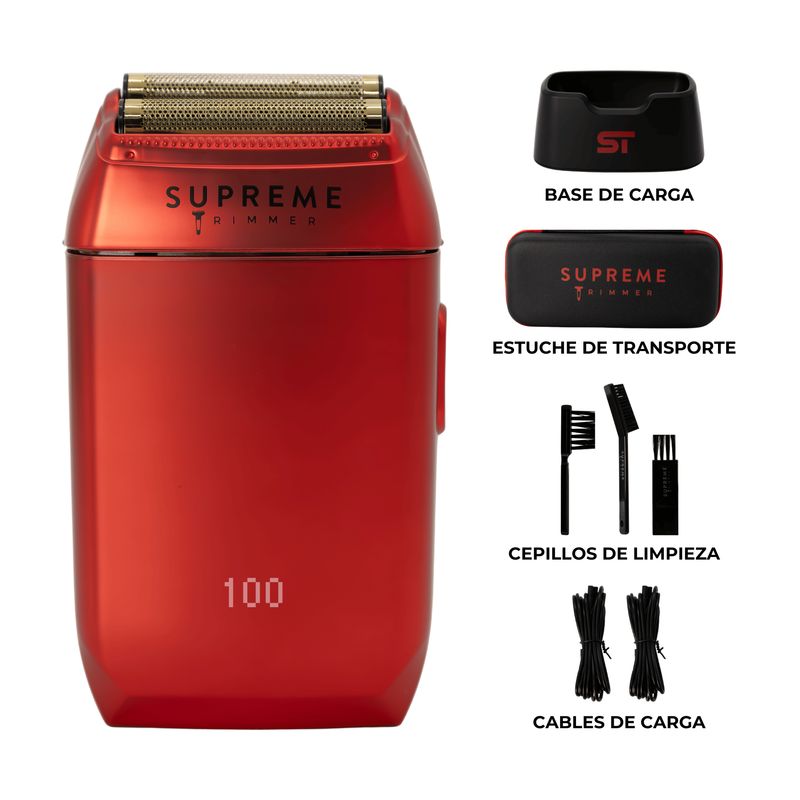 GENERICO - Afeitadora Profesional Shaver Supreme Trimmer Crunch Red