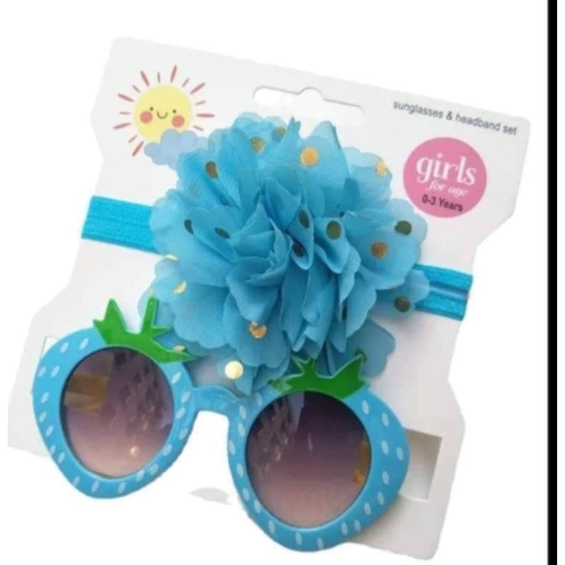 GENERICO - Set lentes de sol y bandas para bebé y niña 6 meses a 6 años