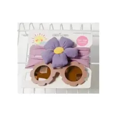 GENERICO - Set lentes de sol y bandas para bebé y niña 6 meses a 6 años