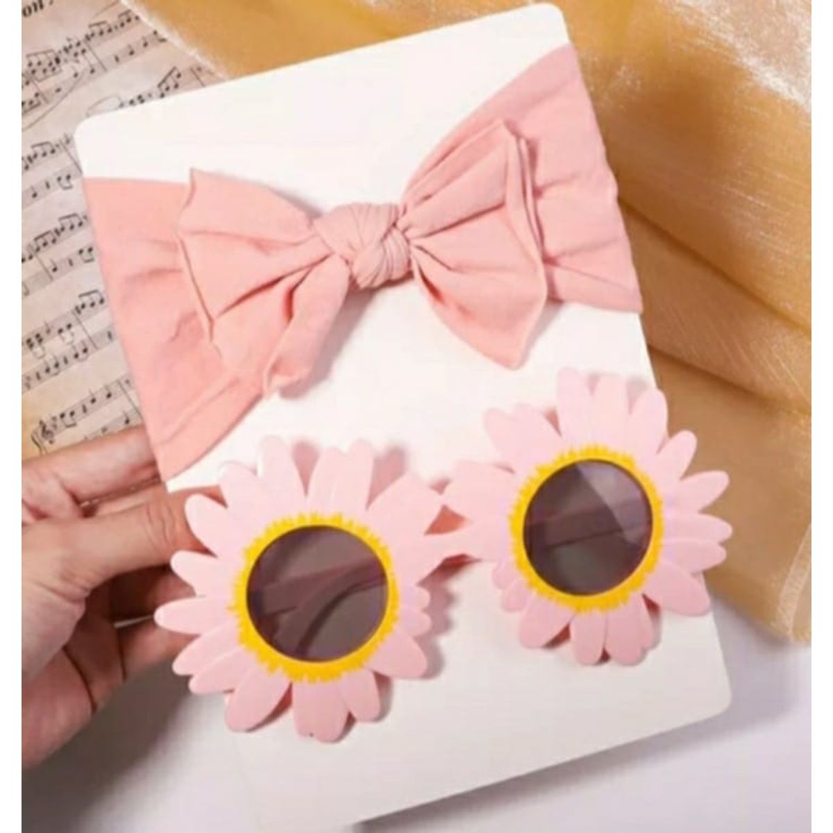 GENERICO - Set lentes de sol y banda para niña 3 años a 7 años