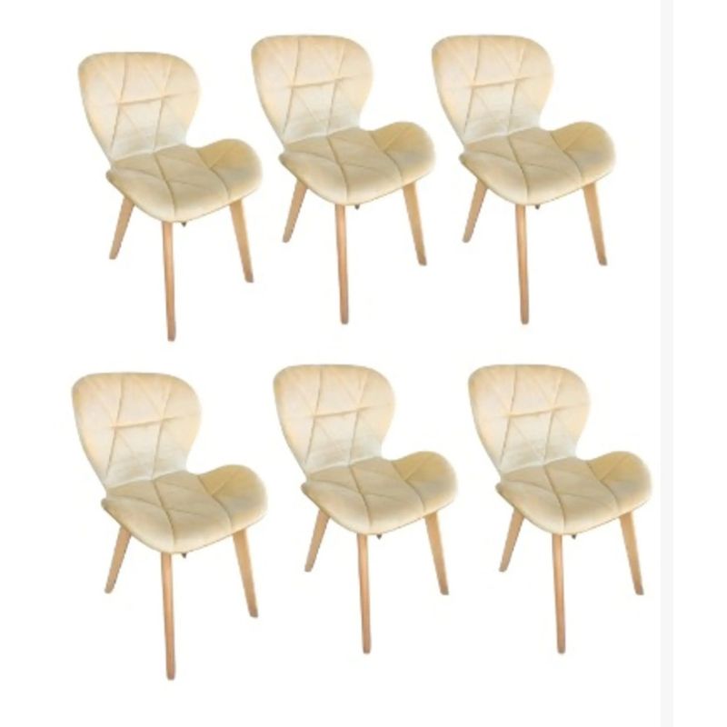 CORI CORI - Pack 6 Sillas Mariposa Velvet Beige