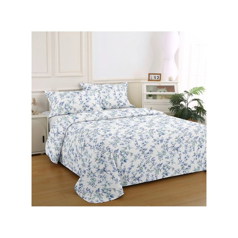 ILLUSIONS - Quilt Bruselas Celeste 1.5 Plazas