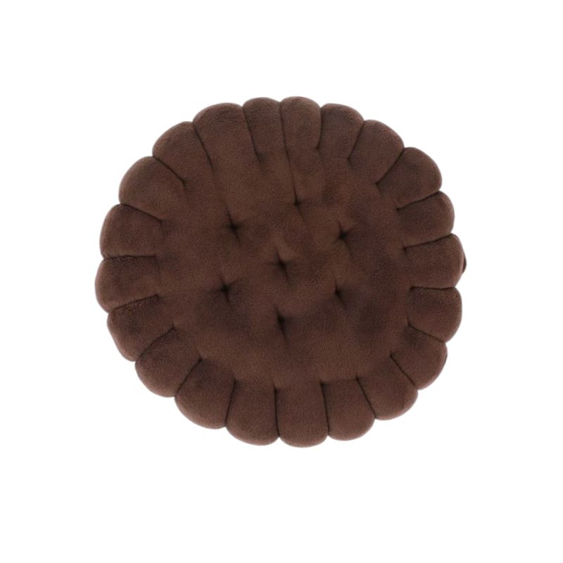HOMEY - Pack de 2 Cojines Redondos, forma de Galleta, Marron.