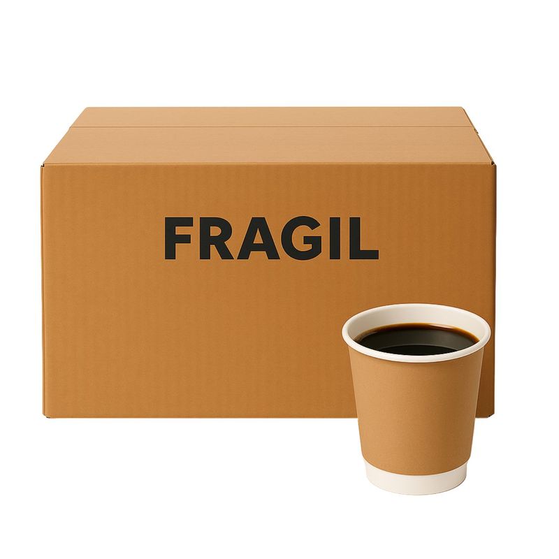 GENERICO - Set 500 Vasos Cafe Polipapel Termico 236mL 8Oz Desechable