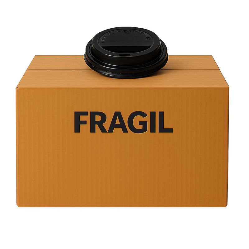 GENERICO - Set 1000 Tapa Vaso de Cafe 12oz 16oz Tapa Vaso Desechable Plastico Negro