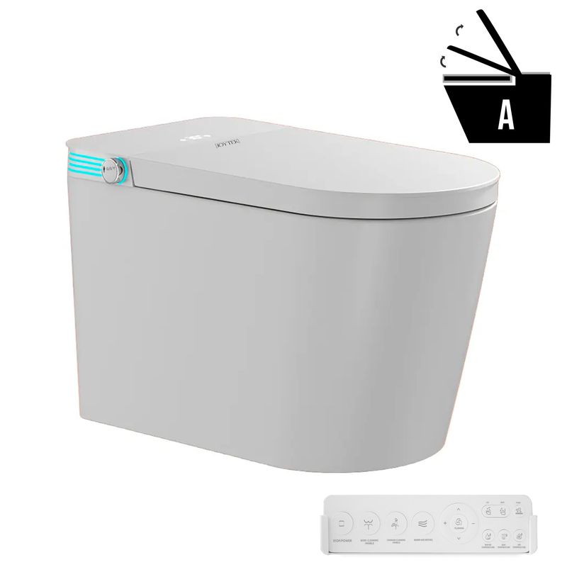 JOYTEK - WC Inodoro Inteligente Apertura/Cierre Automático Descarga a Piso 30 cm