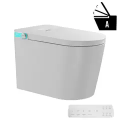 JOYTEK - WC Inodoro Inteligente Apertura/Cierre Automático Descarga a Piso 30 cm