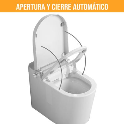 Imagen 2 del producto WC Inodoro Inteligente Apertura/Cierre Automático Descarga a Piso 30 cm