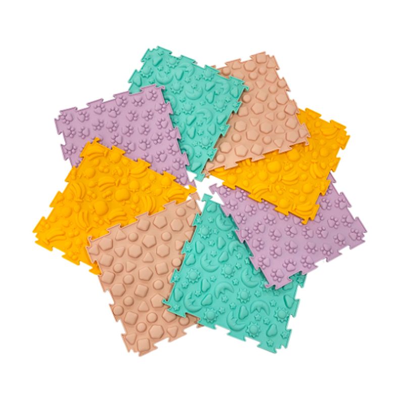 SDFIT - Tapetes Sensorial Niños Set 8 Piezas Cuadrados A4 Sr2505