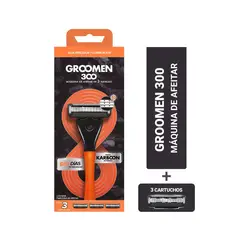 GROOMEN - Máquina de Afeitar 300 1 Mangos + 3 Cartuchos