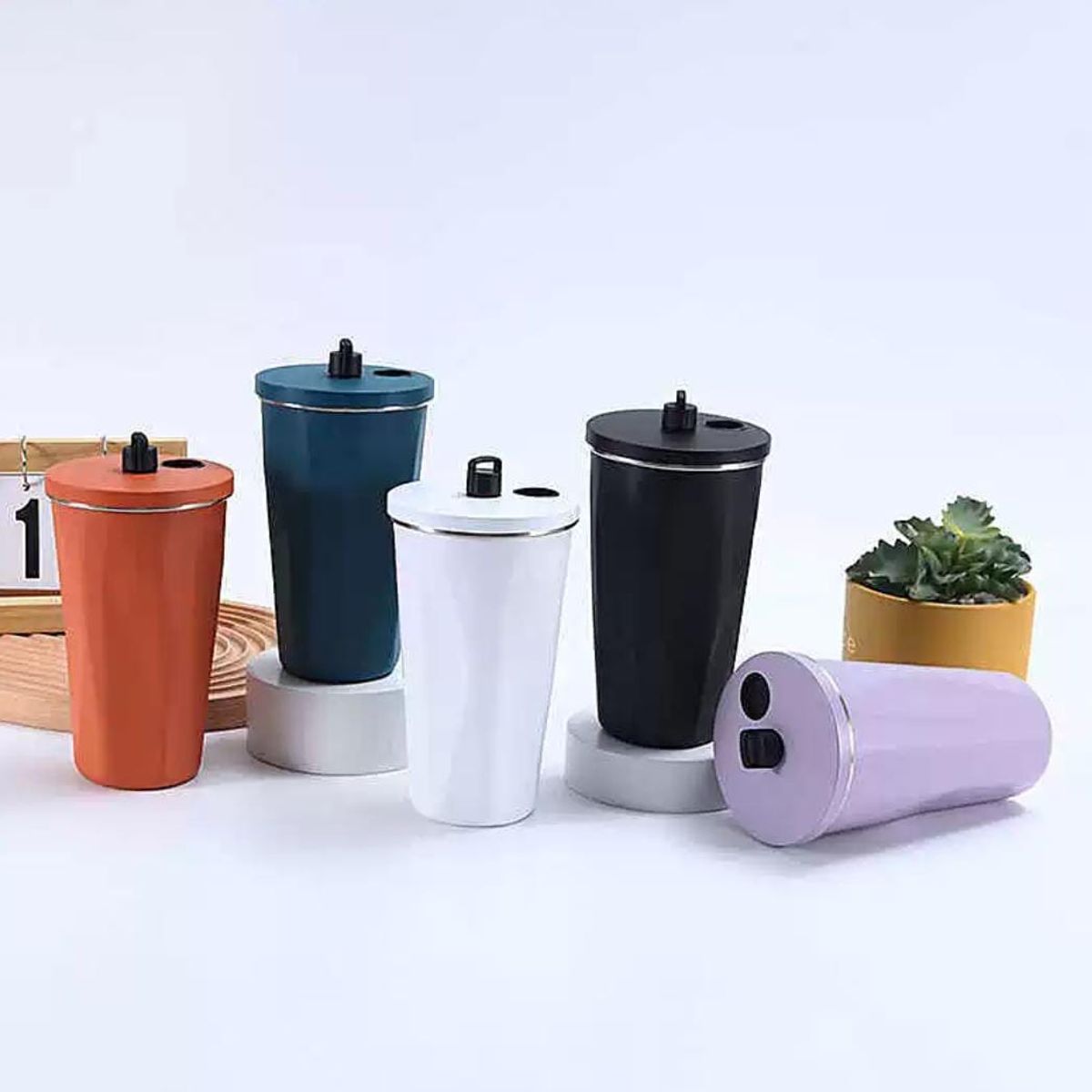 HOMEY - Pack 2 Vaso Termico Resistente A Las Temperatura Frio Y Calor Colores Surtido