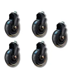 SANPLAST - Pack 5 rueda gamer silicona diam 75mm vástago diam 11x23mm