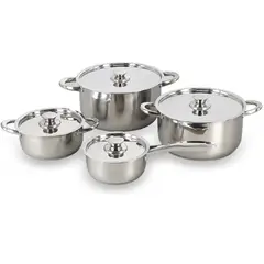 WENS - Batería De Cocina 8 Pzs Acero Inoxidable Modelo 460