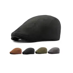 VISUALHEX LIMITADA - Gorro Boina Negra Plano Tradicional Color Negro