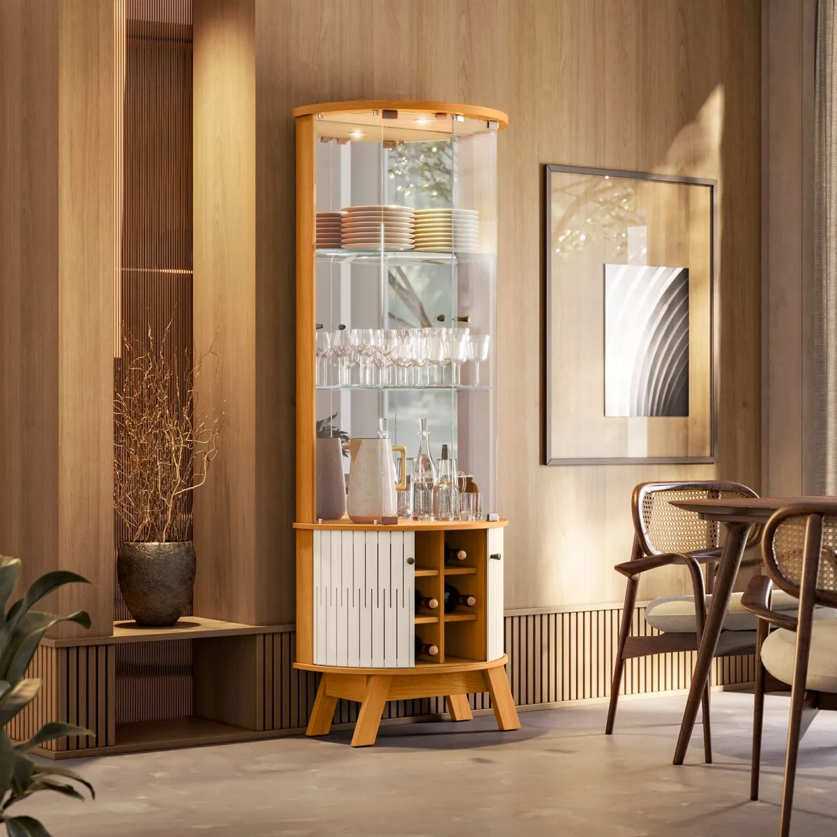 TAHUARI - Cristaleria Marina cinamomo off white