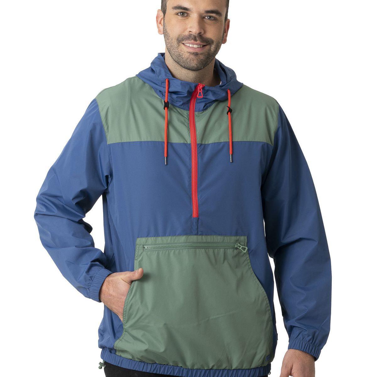 KIVUL - Chaqueta Hombre Cortavientos Ulmo Azul Kivul