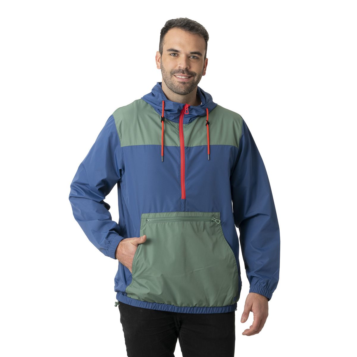 KIVUL - Chaqueta Hombre Cortavientos Ulmo Azul Kivul