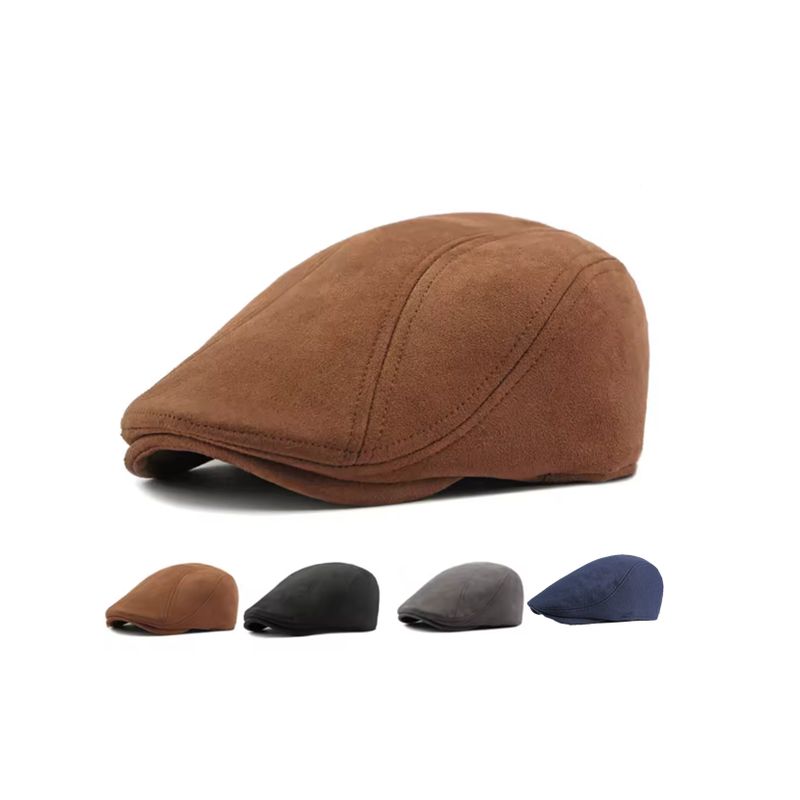 VISUALHEX LIMITADA - Gorro Boina Marron Plano Tradicional