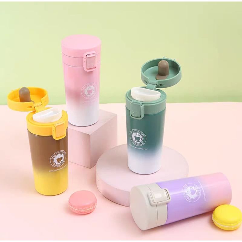 HOMEY - Pack de 2 Vasos Termicos Resistente Al Calor y Frio, Colores Surtidos