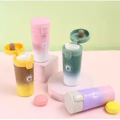 HOMEY - Pack de 2 Vasos Termicos Resistente Al Calor y Frio, Colores Surtidos