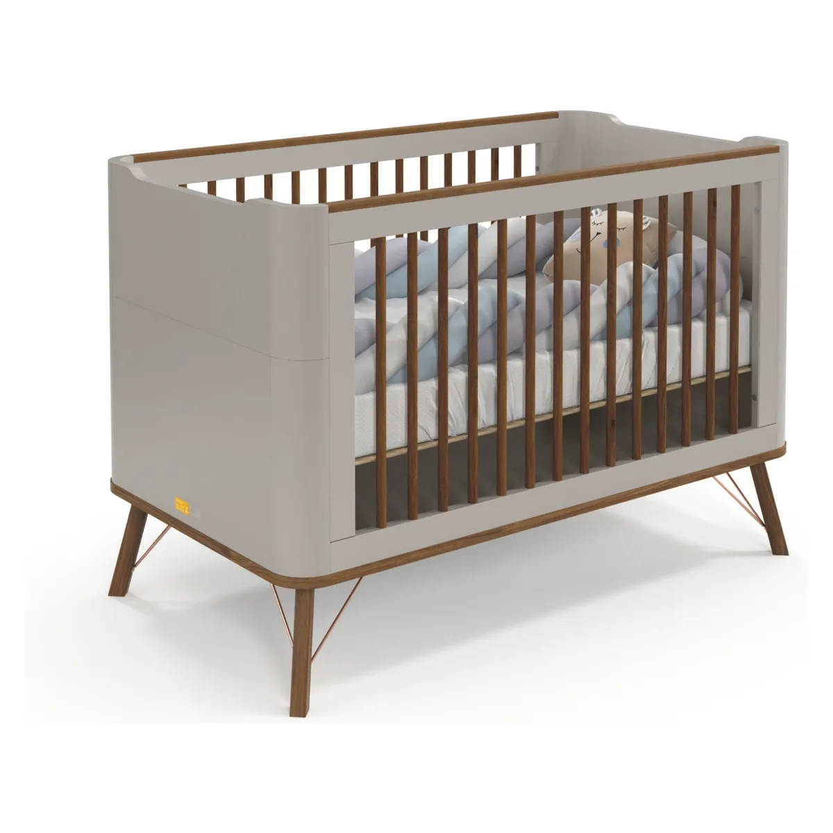 KIDSCOOL - Cuna Madera Albi 3 en 1 Gris 61290 Kidscool