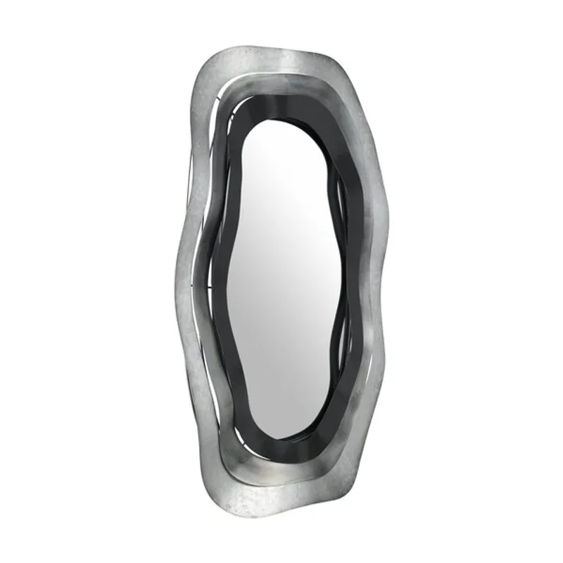 EGLO - Espejo LIRCAY aluminio Negro Gris 58×5×89 cm