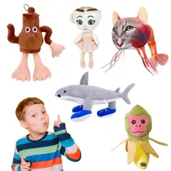 GENERICO - Pack de 5 peluches italian brainrot tralalero tralala