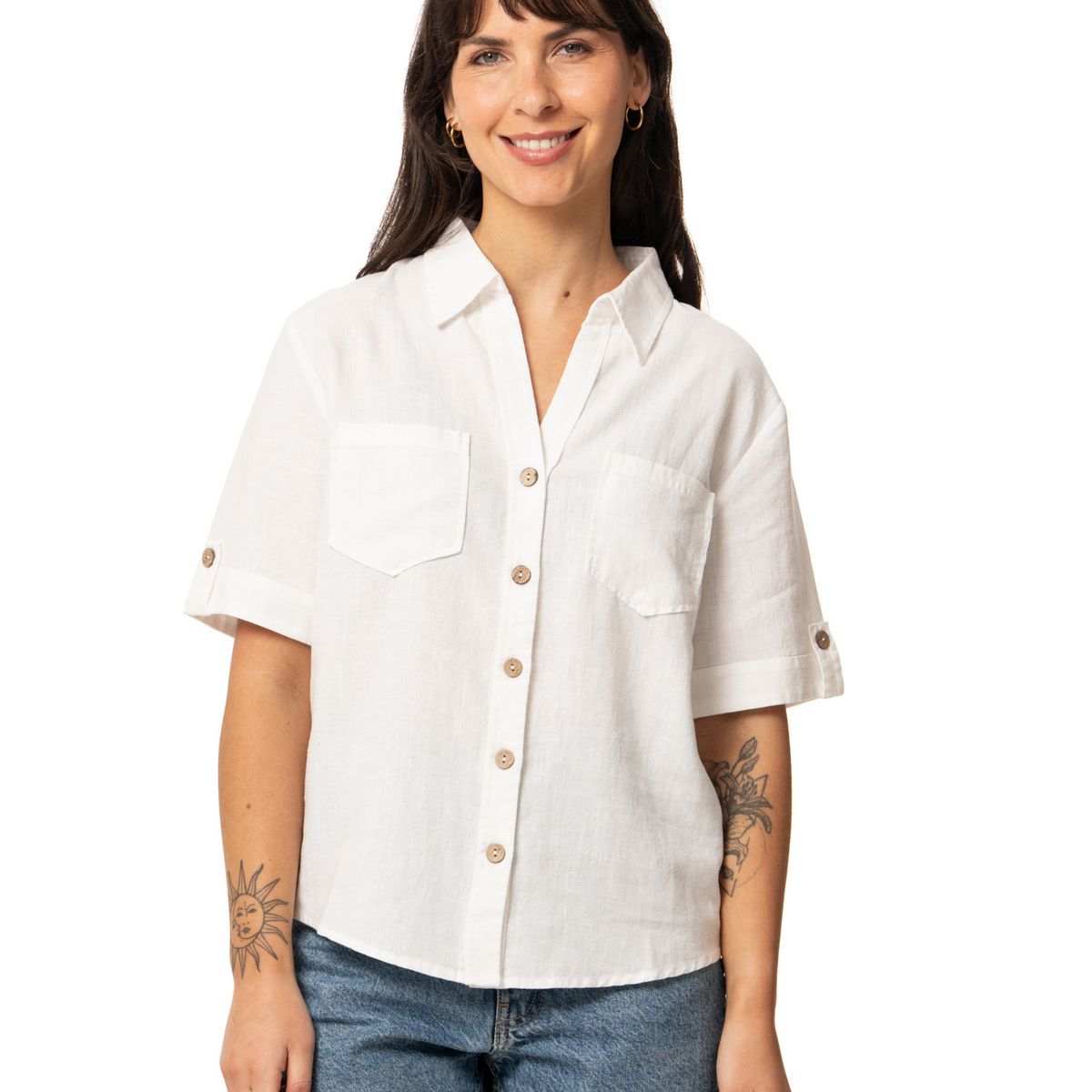 KIVUL - Blusa Mujer Arena Blanco Kivul