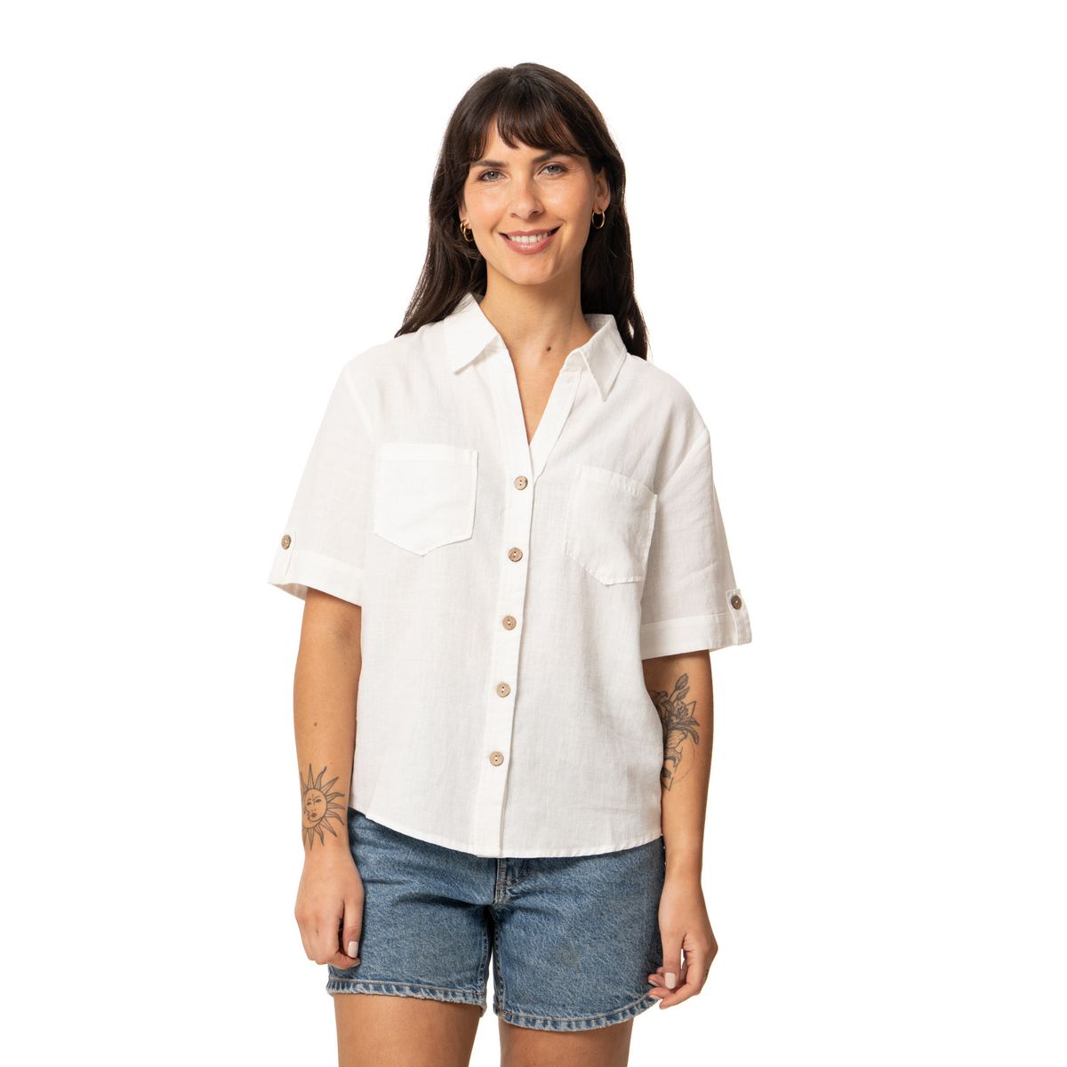 KIVUL - Blusa Mujer Arena Blanco Kivul