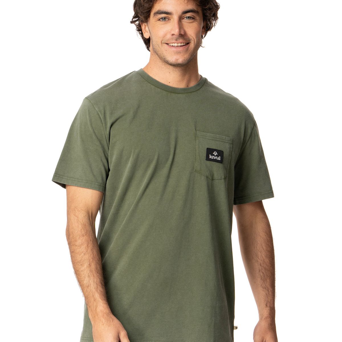 KIVUL - Polera Hombre Pocket Verde Kivul