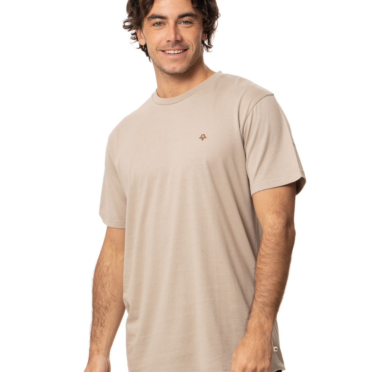 KIVUL - Polera Hombre Logo Café Kivul