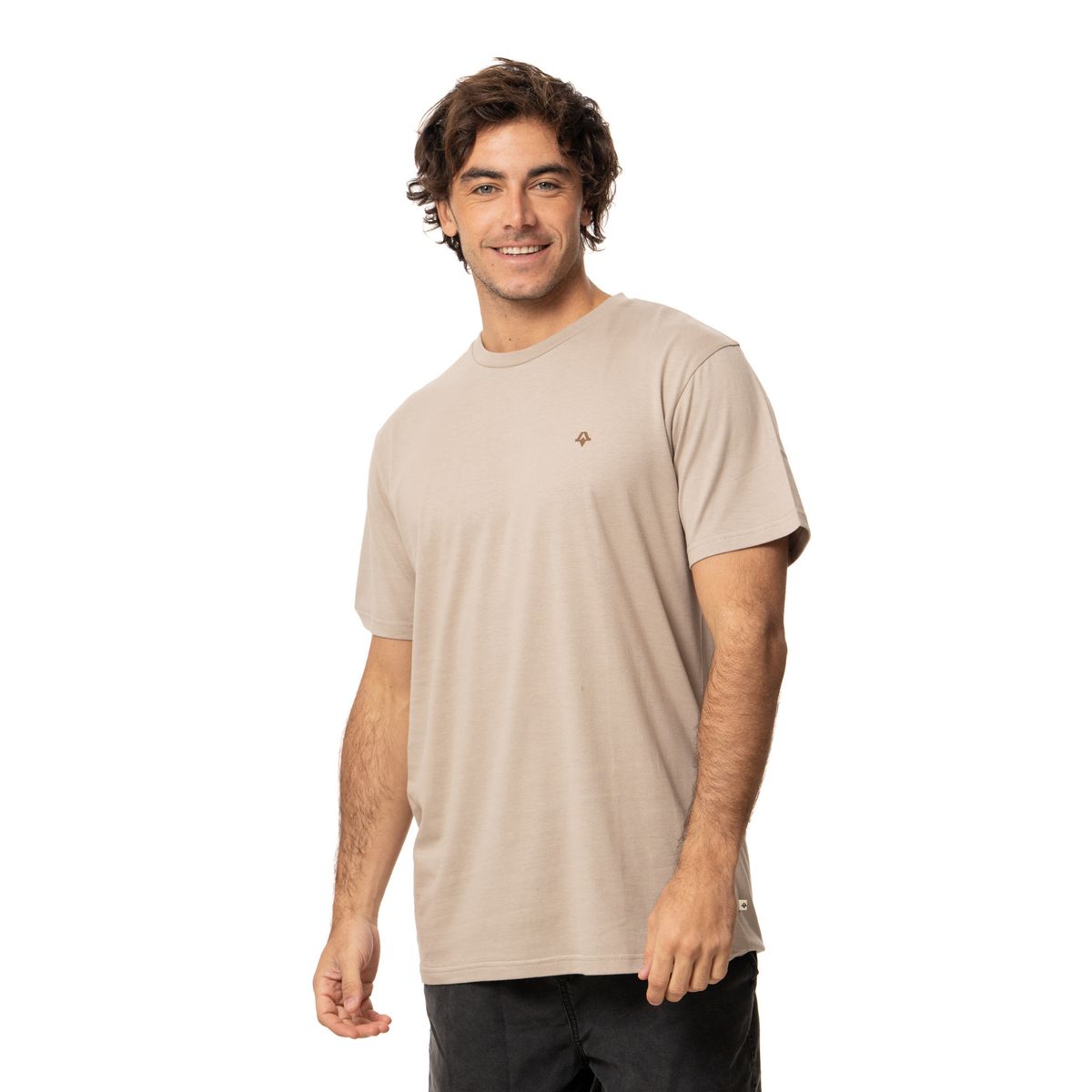 KIVUL - Polera Hombre Logo Café Kivul