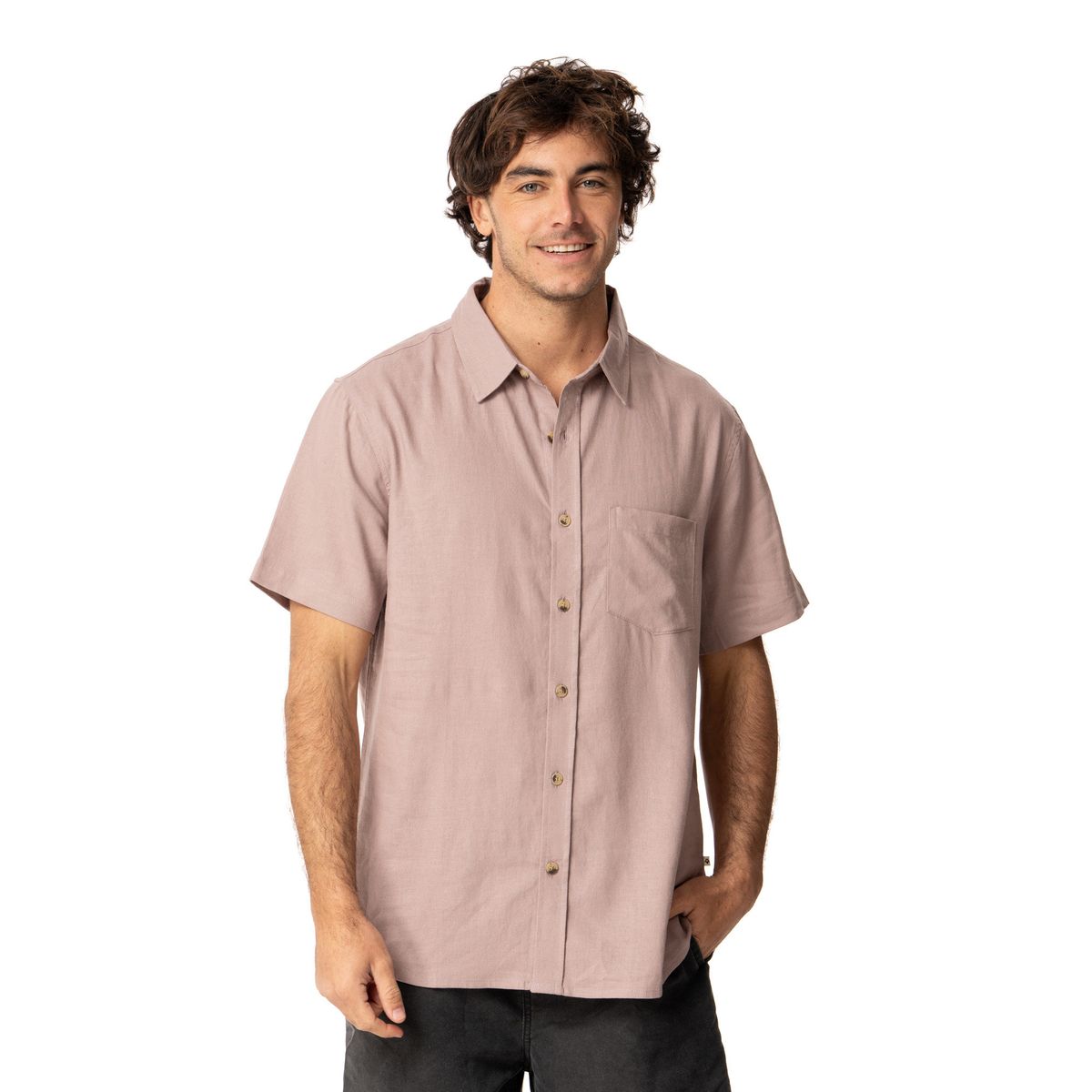 KIVUL - Camisa Hombre Silk Salmon Kivul