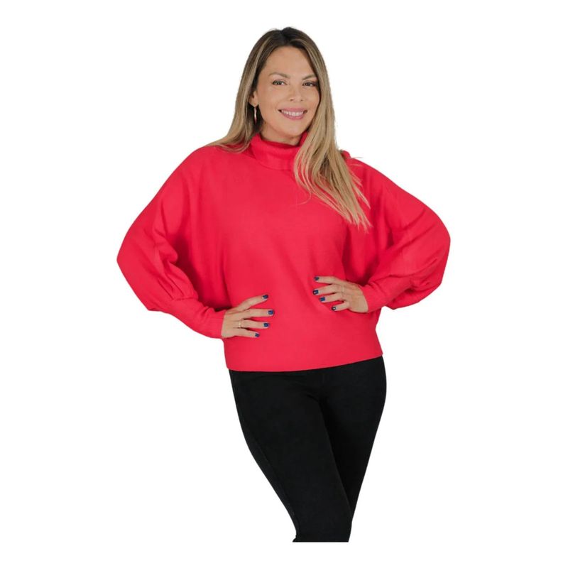 MPROPIA - Tejido Tipo Spandex. Manga Larga. Sweater Cuello Subido 5062