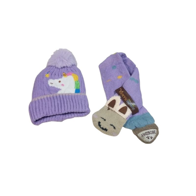GENERICO - Pack gorro y bufanda para niños 2 años a 6 años