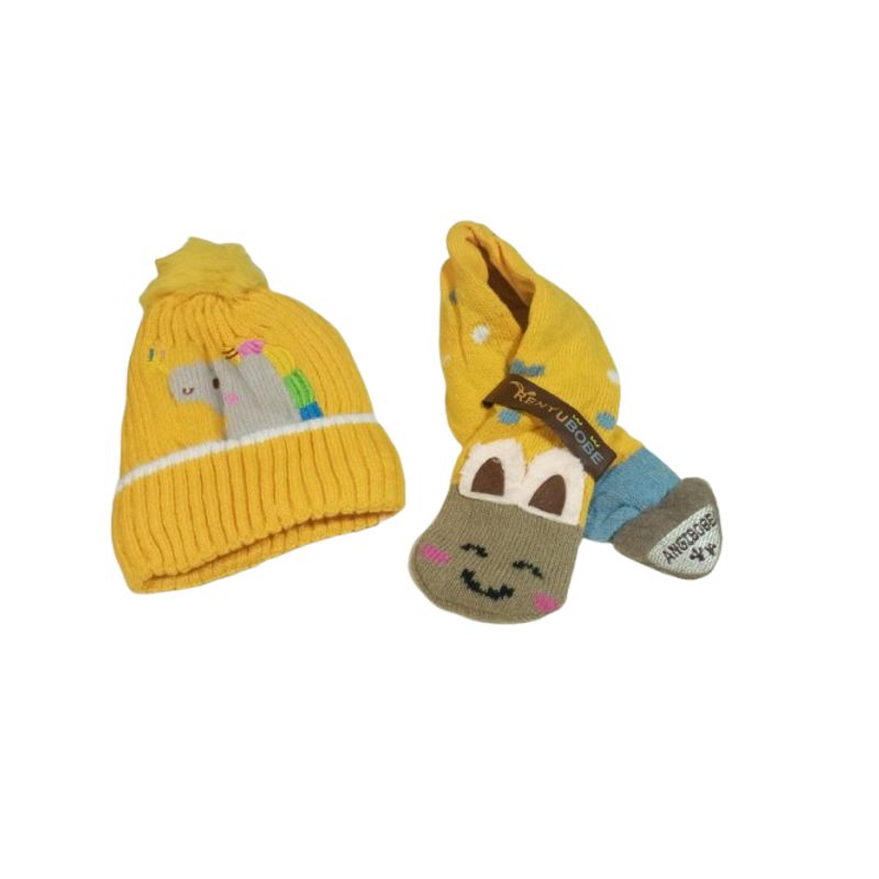 GENERICO - Pack gorro y bufanda para niños 2 años a 6 años
