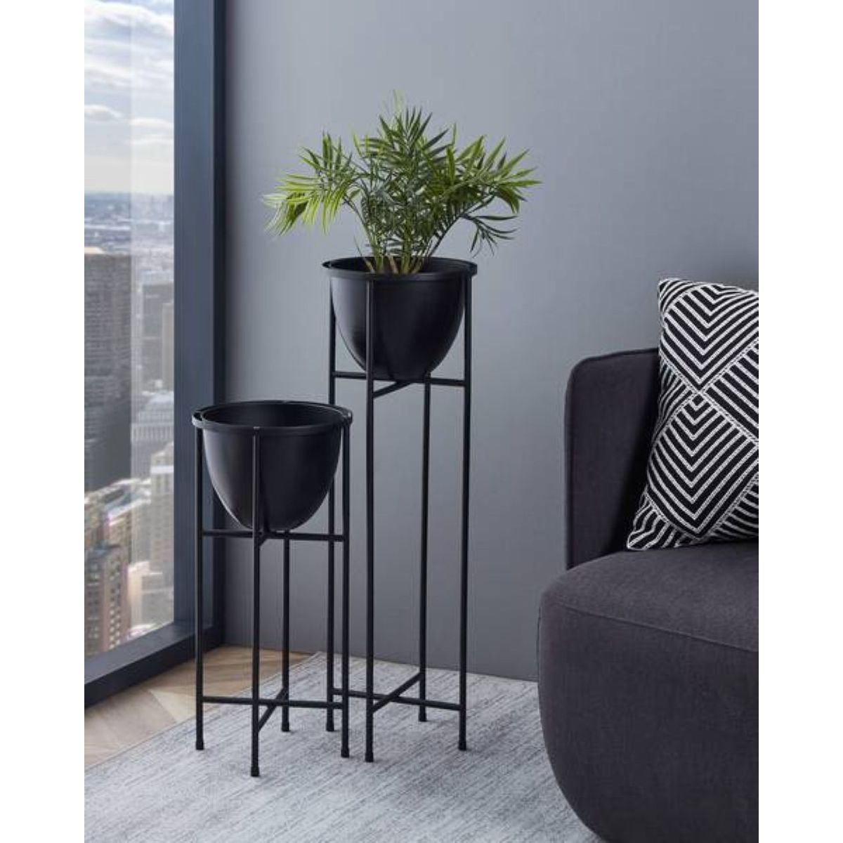 EGLO - Masetero Decorativo estante planta SHIKABE metal Dorado 73×24 cm