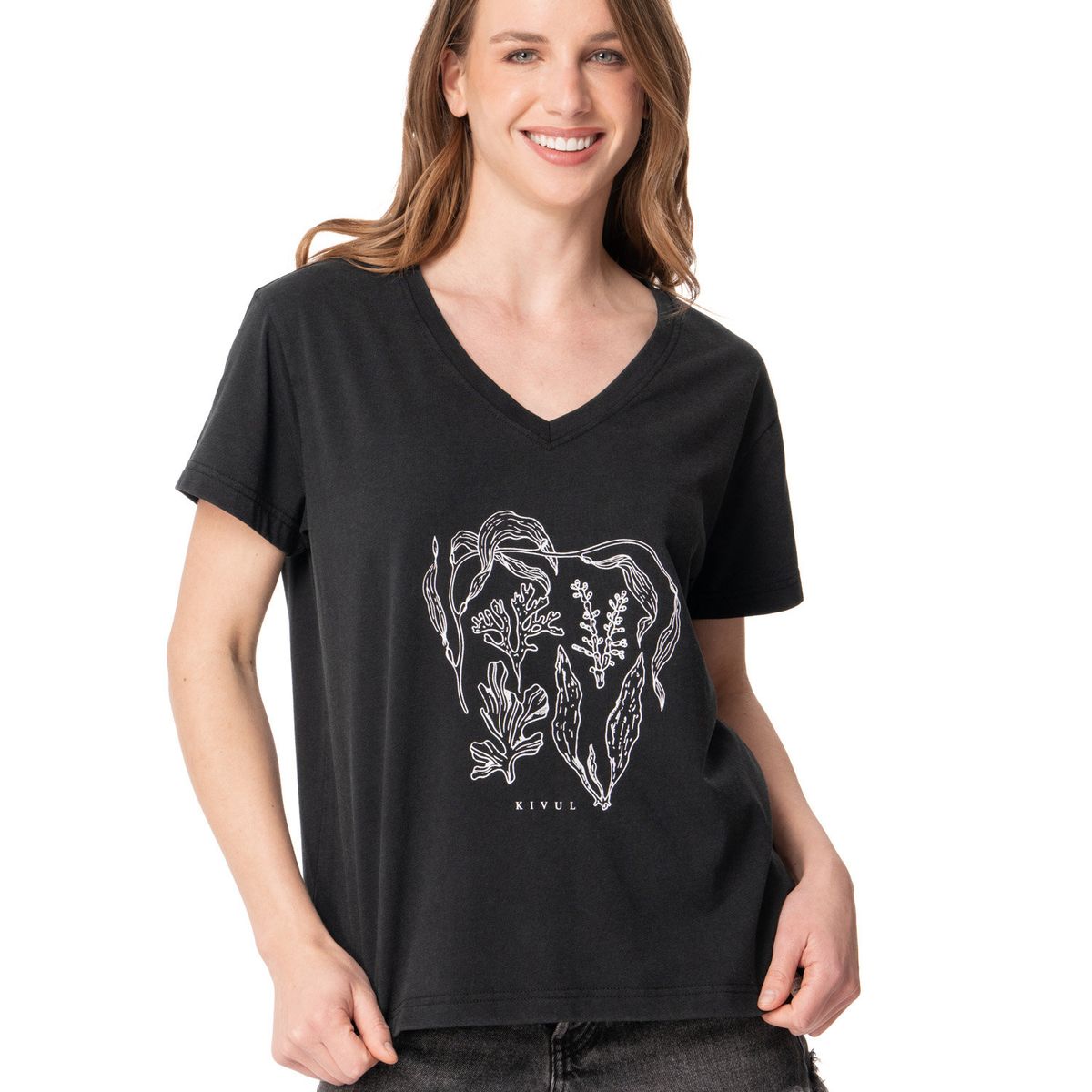 KIVUL - Polera Mujer Lika Negro Kivul