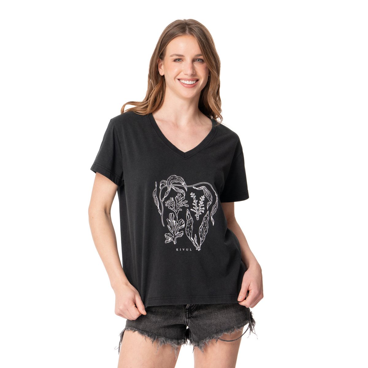 KIVUL - Polera Mujer Lika Negro Kivul