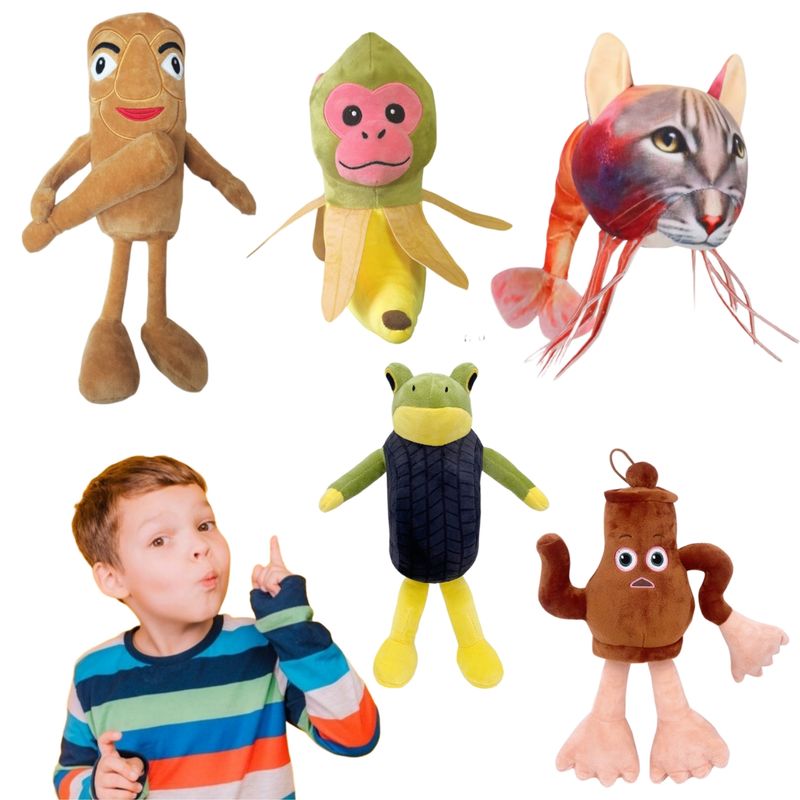 GENERICO - Pack de 5 peluches italian brainrot tralalero tralala