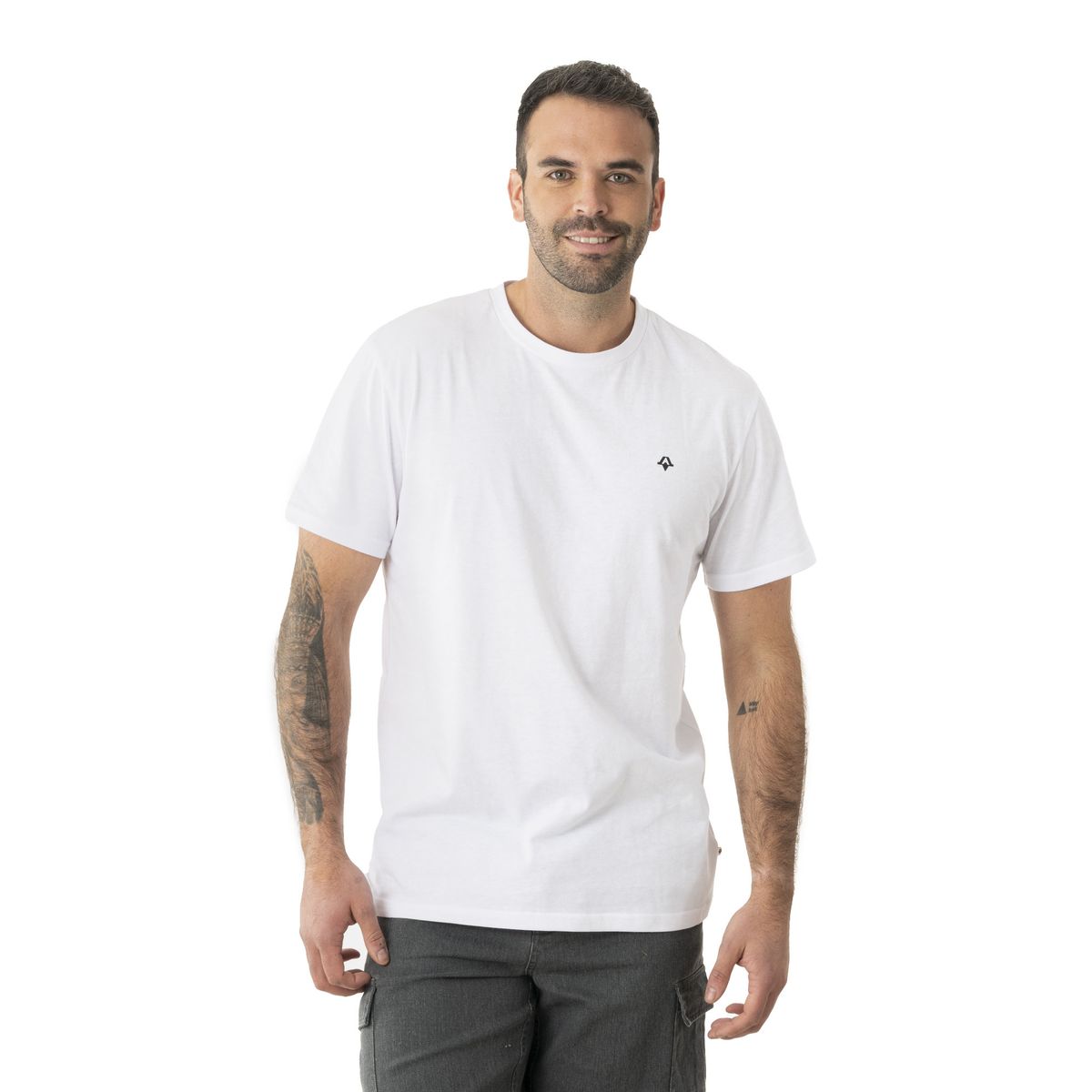 KIVUL - Polera Hombre Logo Blanco Kivul