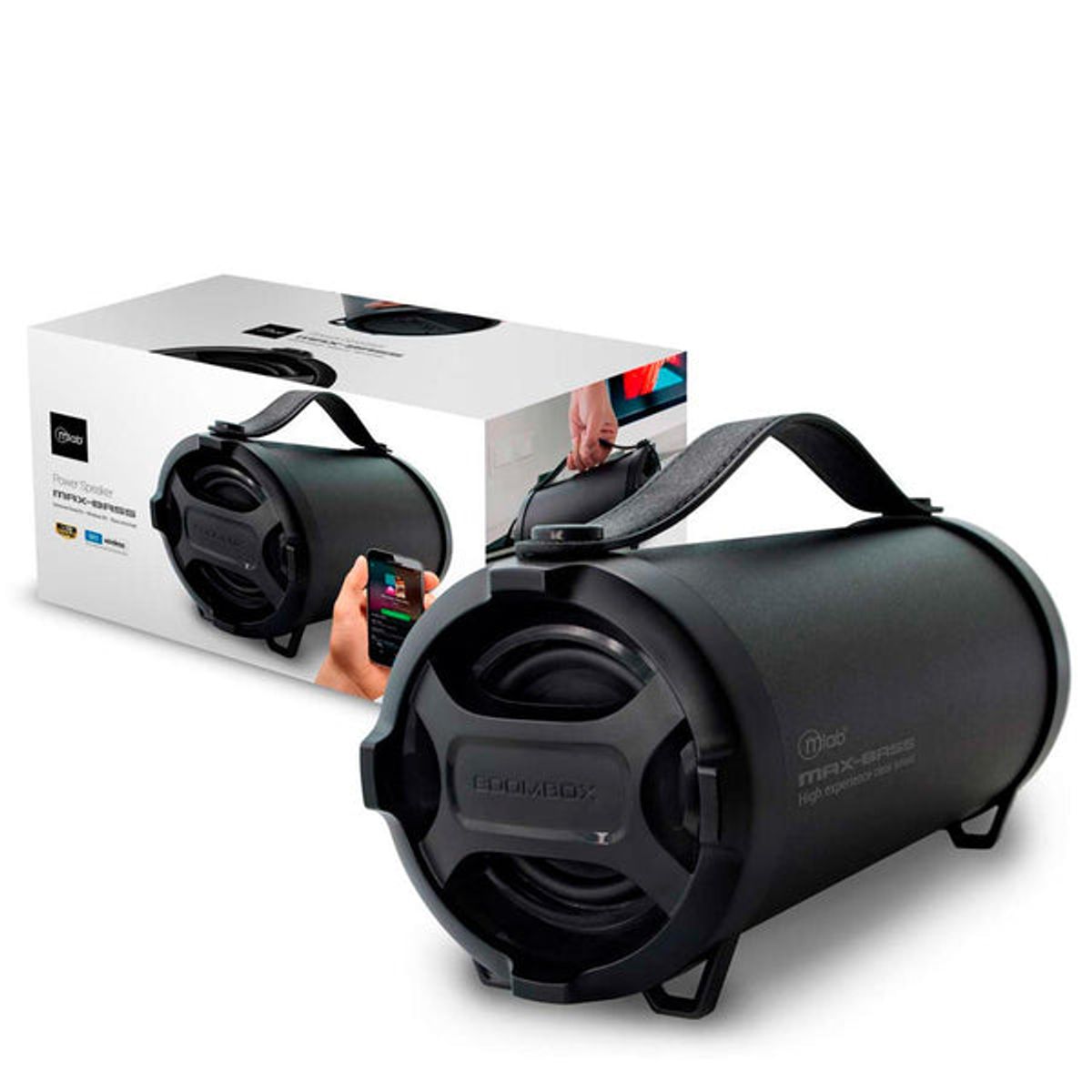 MLAB - Parlante Portátil Max-Bass MLAB Bluetooth Color Negro